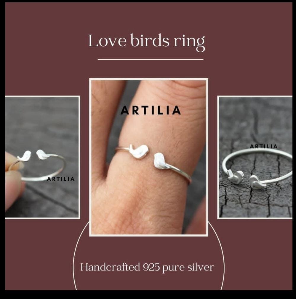 Buy Love Birds Alloy Ring Online From Surat Wholesale Shop.